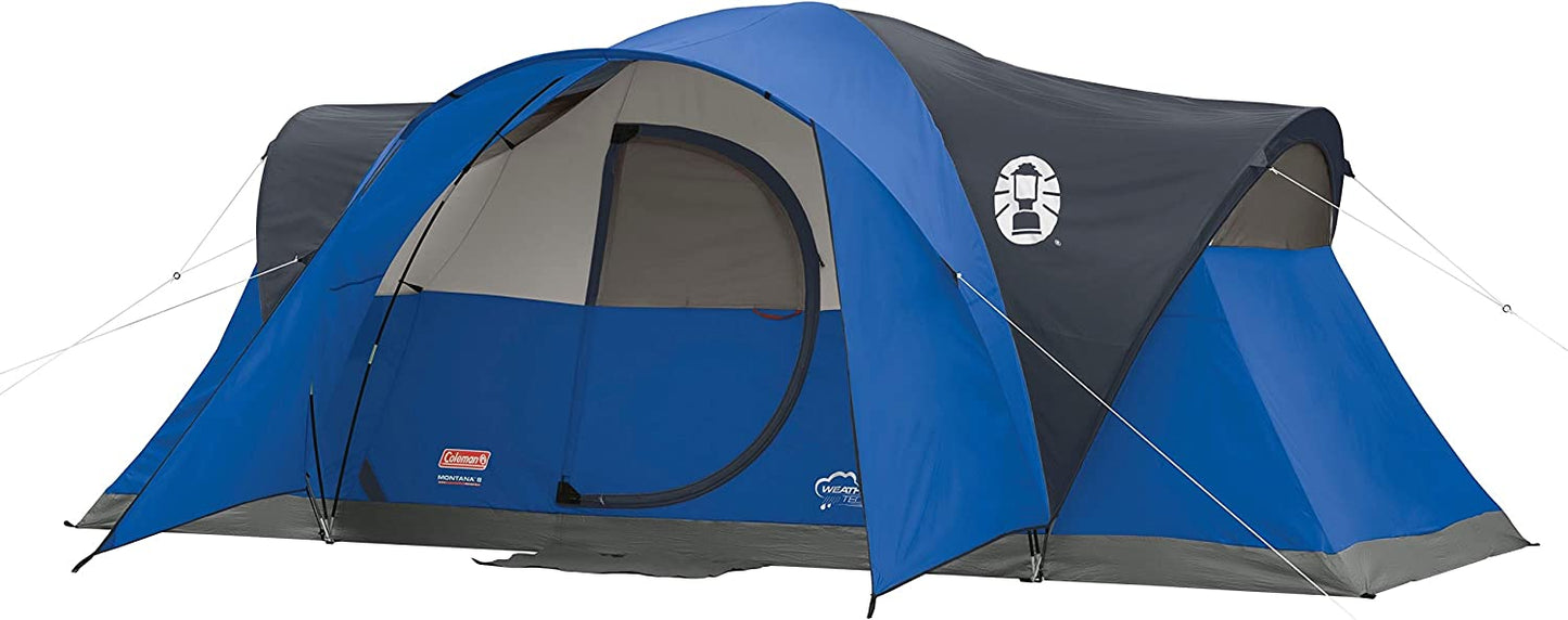 Coleman Camping Tent | 8 Person Montana Cabin Tent with Hinged Doors