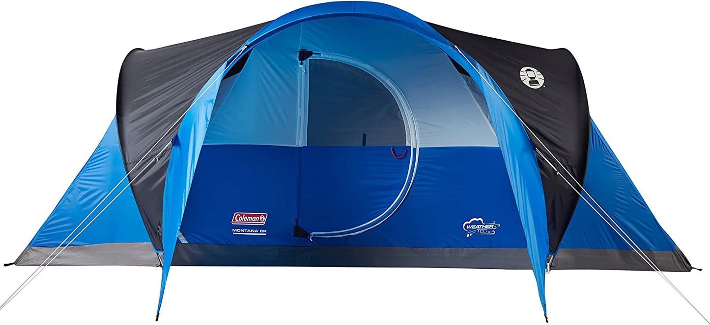 Coleman Camping Tent | 8 Person Montana Cabin Tent with Hinged Doors